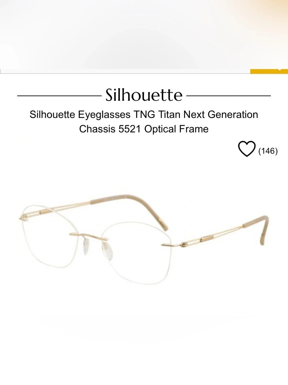 Silhouette Eyeglasses Frame TNG Titan Next Generation Chassis 5521 Optical Frame